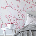 Αυτοκόλλητη Ταπετσαρία τοίχου CHERRY BLOSSOM WITH BIRDS
