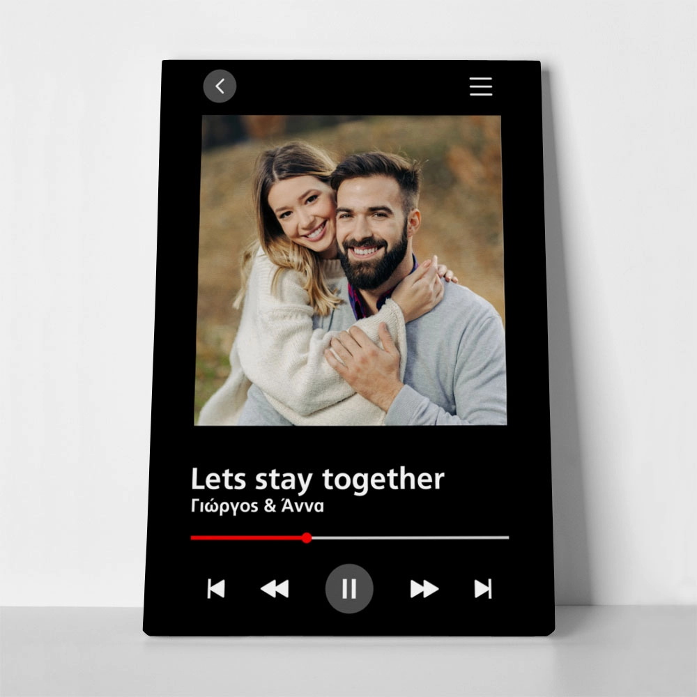 Πινακας σε καμβά COUPLE SONG BLACK