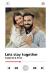 Πινακας σε καμβά COUPLE SONG WHITE
