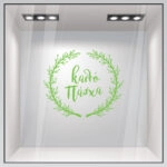 Αυτοκόλλητο Βιτρίνας HAPPY EASTER WREATH