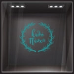 Αυτοκόλλητο Βιτρίνας HAPPY EASTER WREATH