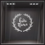 Αυτοκόλλητο Βιτρίνας HAPPY EASTER WREATH