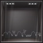 Αυτοκόλλητο Βιτρίνας ONE LINE EASTER EGGS AND RABBITS