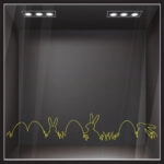 Αυτοκόλλητο Βιτρίνας ONE LINE EASTER EGGS AND RABBITS
