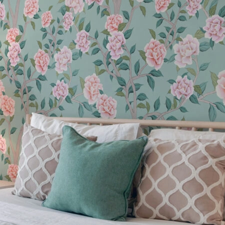 Αυτοκόλλητη Ταπετσαρία τοίχου PINK PEONIES - Floral - Λουλουδια Sticky 1