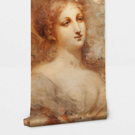 Αυτοκόλλητη Ταπετσαρία τοίχου RENAISSANCE GIRL FRESCO PAINTING - Vintage Sticky 2