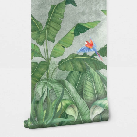 Αυτοκόλλητη Ταπετσαρία τοίχου TROPICAL JUNGLE WITH PARROTS - Tropical Sticky 2
