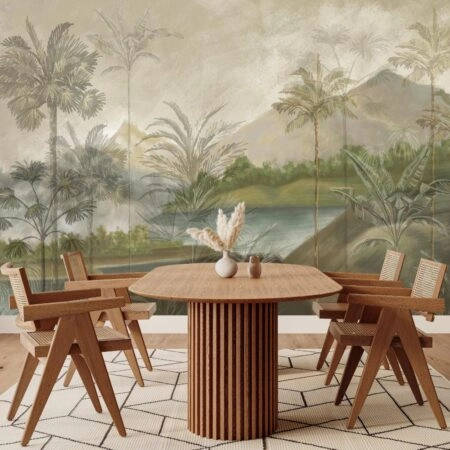 Αυτοκόλλητη Ταπετσαρία τοίχου TROPICAL LANDSCAPE PAINTING - Tropical