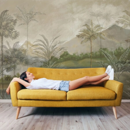 Αυτοκόλλητη Ταπετσαρία τοίχου TROPICAL LANDSCAPE PAINTING - Tropical Sticky 2