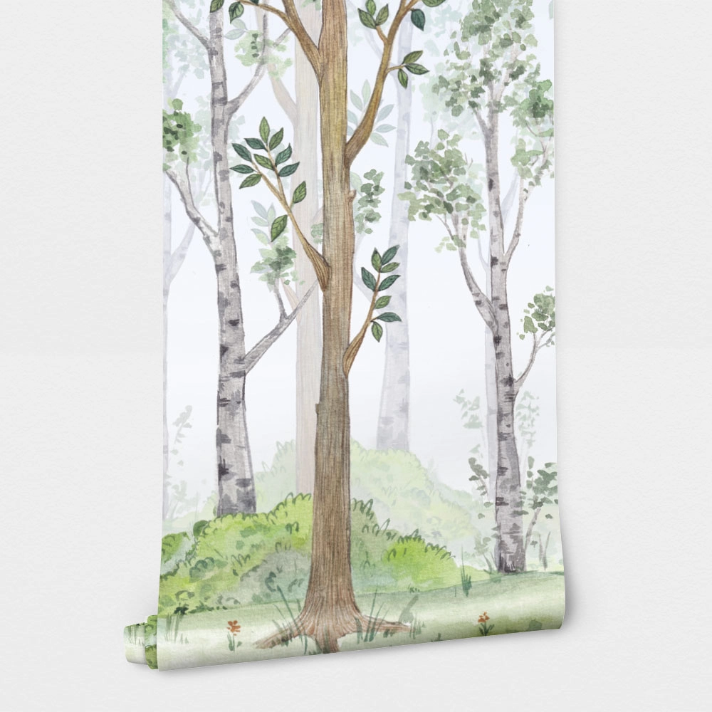 Αυτοκόλλητη Ταπετσαρία τοίχου WATERCOLOR FAIRY FOREST