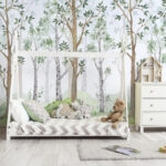 Αυτοκόλλητη Ταπετσαρία τοίχου WATERCOLOR FAIRY FOREST