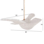 HANGING WALL DECORATION SEAGULL HM4301 ALBASIA WOOD IN WHITEWASH 65x40x16-96H cm