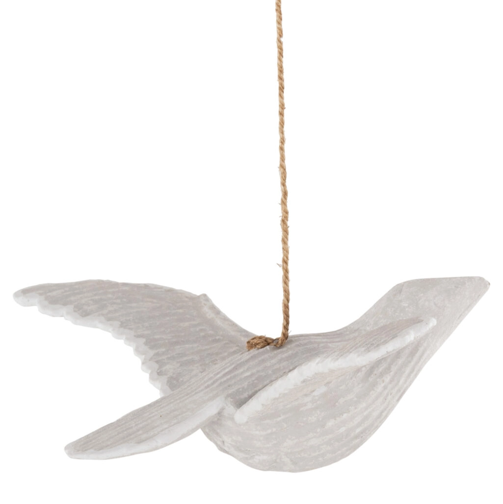 HANGING WALL DECORATION SEAGULL HM4301 ALBASIA WOOD IN WHITEWASH 65x40x16-96H cm