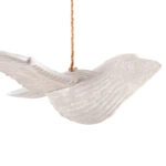 HANGING WALL DECORATION SEAGULL HM4301 ALBASIA WOOD IN WHITEWASH 65x40x16-96H cm