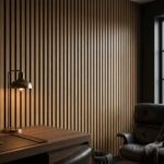 Διακοσμητικό panel τοίχου με 3D πηχακια F4 PIANO πλατος 12.2cm x υψος 2.90m NAT.OAK/BLACK