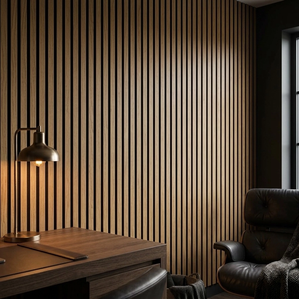 Διακοσμητικό panel τοίχου με 3D πηχακια F4 PIANO πλατος 12.2cm x υψος 2.90m NAT.OAK/BLACK