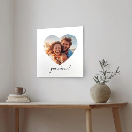 Πινακας σε καμβά FOREVER COUPLE HEART - Πίνακες με δικες σου φωτογραφίες
