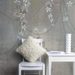Αυτοκόλλητη Ταπετσαρία τοίχου HANGING LEAVES AND FLOWERS