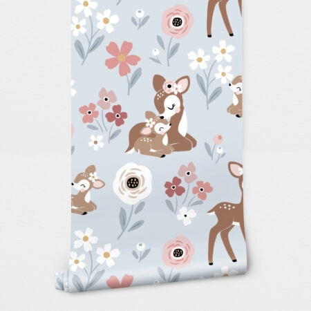 Αυτοκόλλητη Ταπετσαρία τοίχου VINTAGE BABY DEER - Παιδικές Ταπετσαρίες Sticky 2