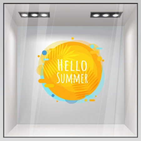 Αυτοκoλλητο Εκπτωσεων HELLO SUMMER