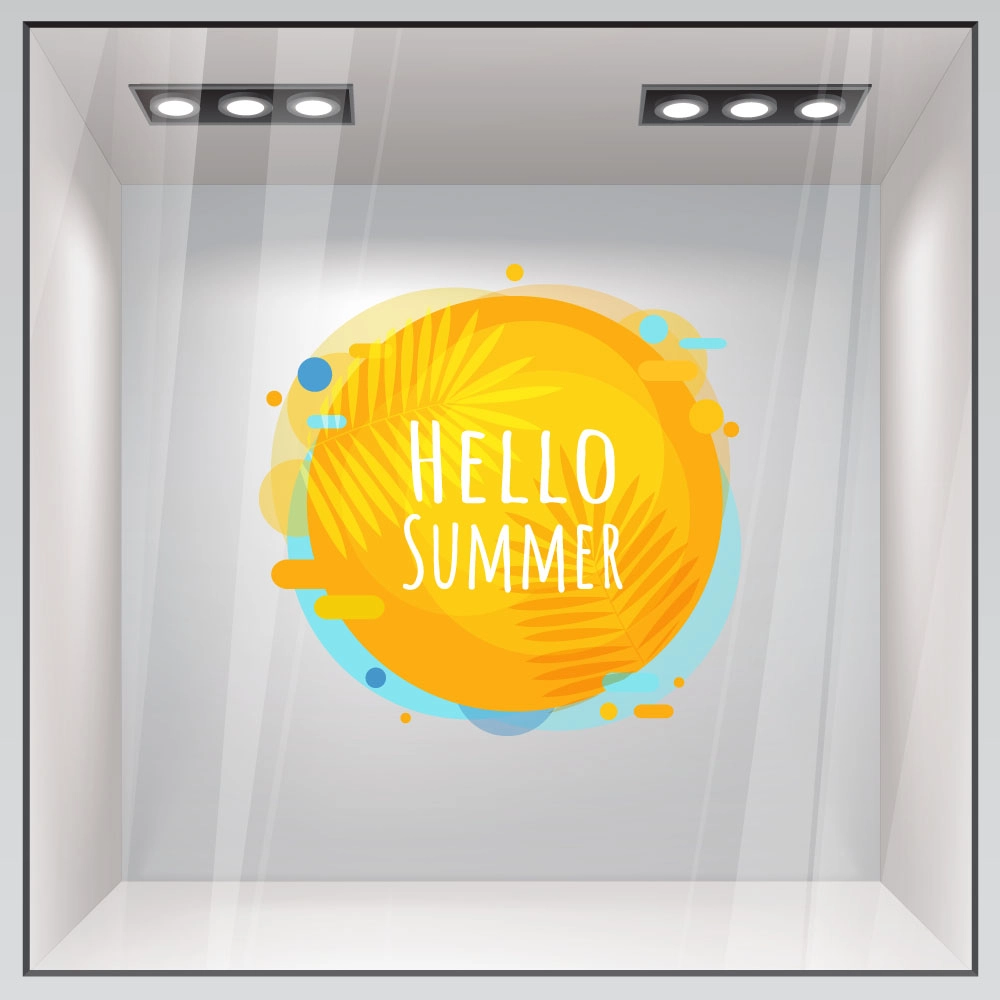 Αυτοκoλλητο Εκπτωσεων HELLO SUMMER