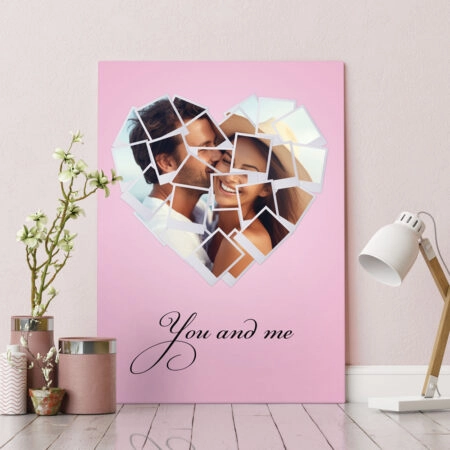 Πινακας σε καμβά POLAROID HEART - Πίνακες με δικες σου φωτογραφίες