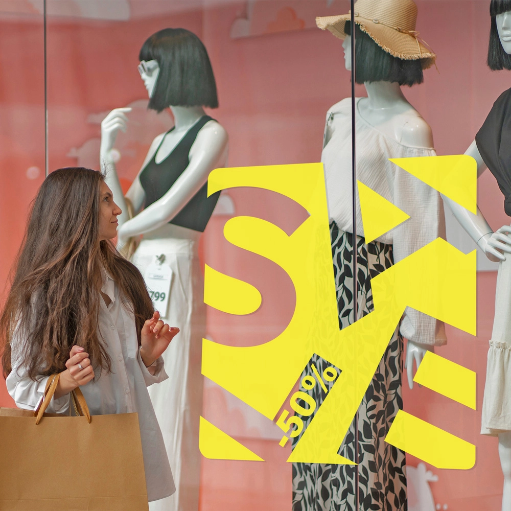 Αυτοκολλητο Εκπτωσεων SALE BOX