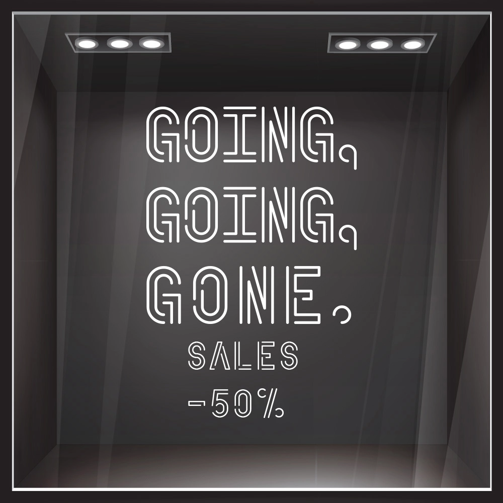 Αυτοκολλητο Εκπτωσεων GONE NEON SALES