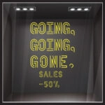 Αυτοκολλητο Εκπτωσεων GONE NEON SALES