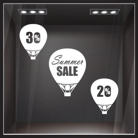 Αυτοκολλητο Εκπτωσεων SUMMER BALLOONS SALE -  Sticky 2