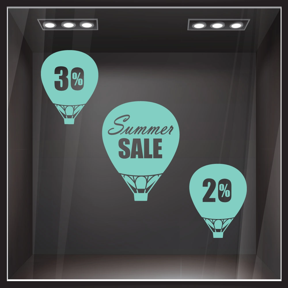 Αυτοκολλητο Εκπτωσεων SUMMER BALLOONS SALE