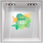 Αυτοκoλλητο Εκπτωσεων SUMMER SALE GREEN