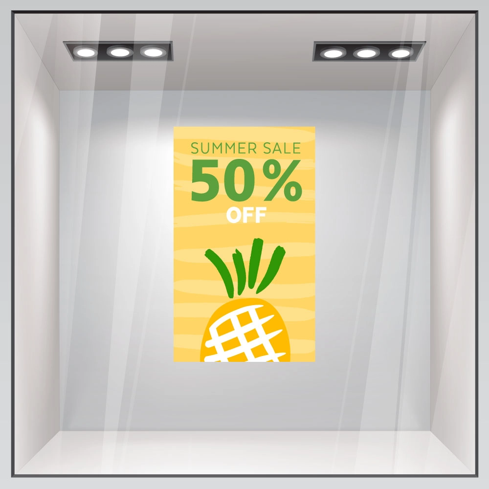 Αυτοκoλλητο Εκπτωσεων SUMMER SALE PINEAPPLE