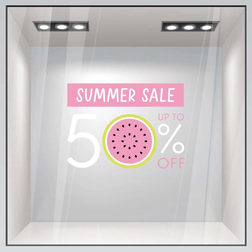 Αυτοκoλλητο Εκπτωσεων SUMMER SALE WATERMELON