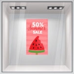 Αυτοκoλλητο Εκπτωσεων SUMMER SALE RED WATERMELON