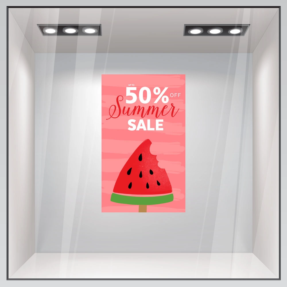 Αυτοκoλλητο Εκπτωσεων SUMMER SALE RED WATERMELON