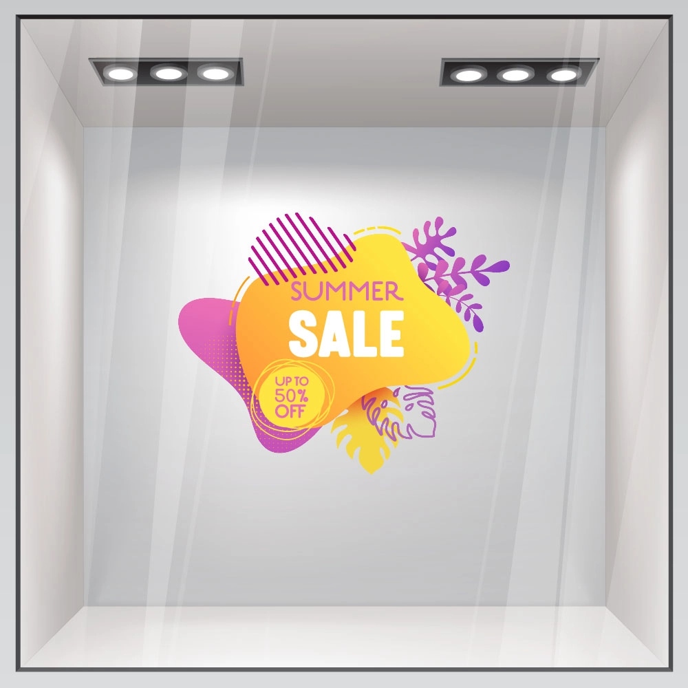 Αυτοκoλλητο Εκπτωσεων SUMMER SALE SAND