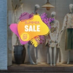 Αυτοκoλλητο Εκπτωσεων SUMMER SALE SAND
