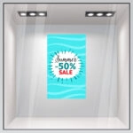 Αυτοκoλλητο Εκπτωσεων SUMMER SALE SEA