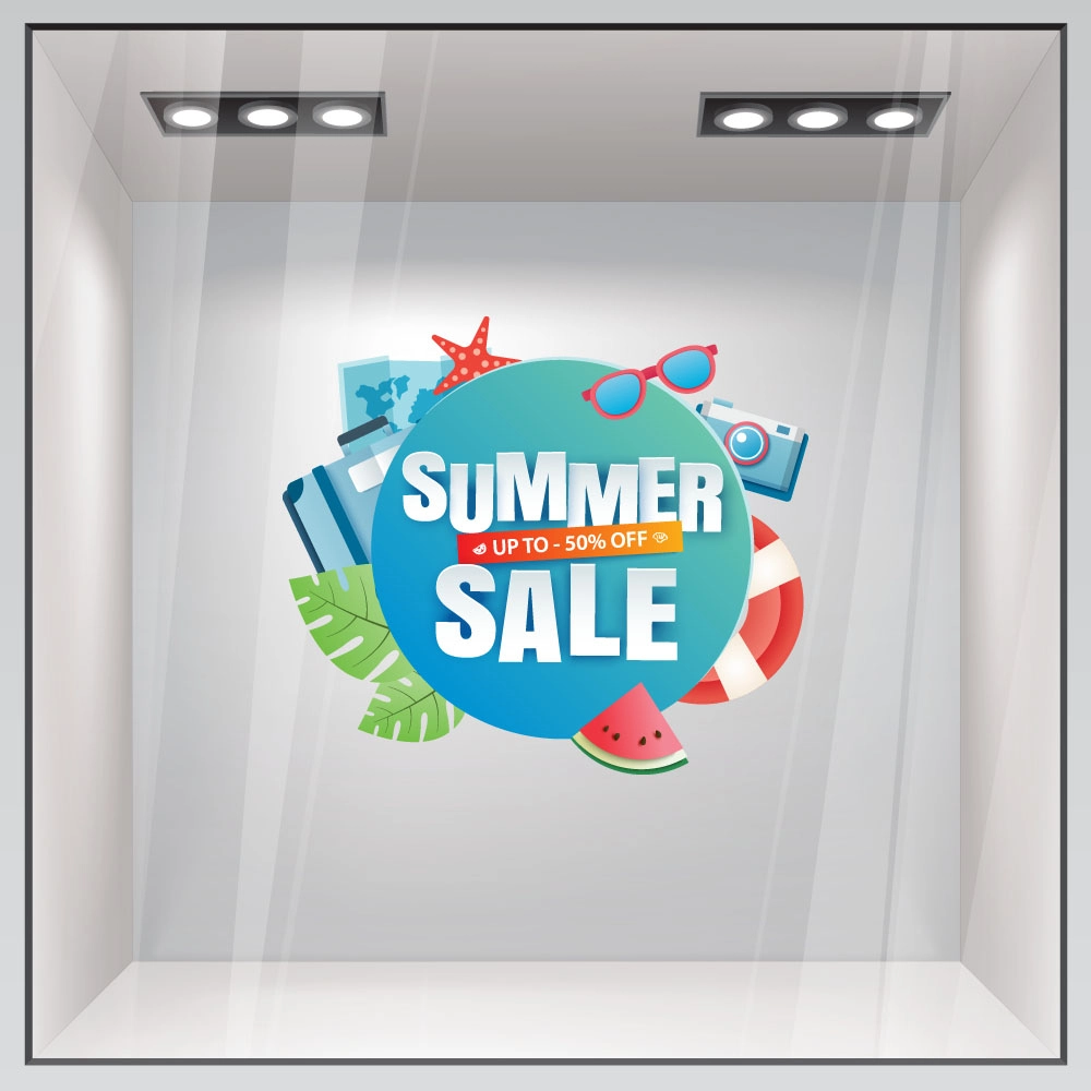 Αυτοκoλλητο Εκπτωσεων SUMMER SALE ELEMENTS