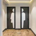 Αυτοκόλλητο τοίχου WC SIGN