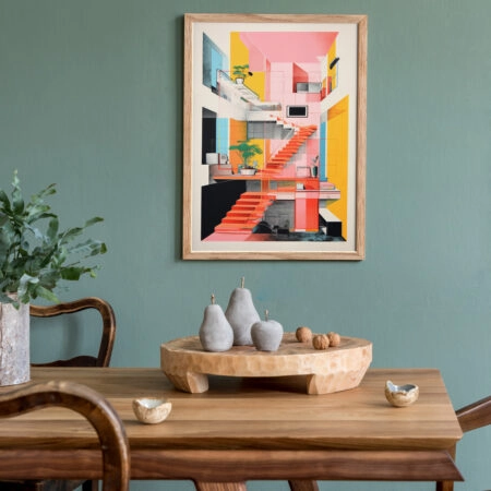 Πόστερ ARCHITECTURAL DESIGN WITH PASTEL COLORS - Abstract - Αφηρημένα