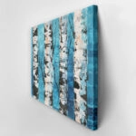Πινακας σε καμβά BIRCH FOREST OIL PAINTING