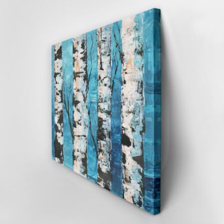 Πινακας σε καμβά BIRCH FOREST OIL PAINTING - Δασος Sticky 5