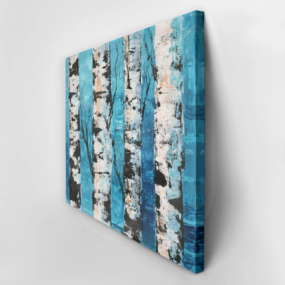 Πινακας σε καμβά BIRCH FOREST OIL PAINTING