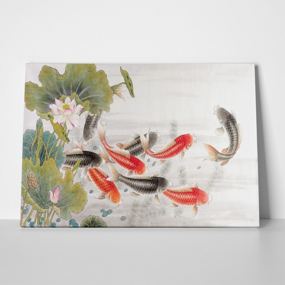OUTLET Canvas Wall Art FISH ASIAN 65cm x 40cm