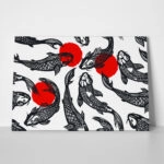 OUTLET Canvas Wall Art KOI FISH 100x65cm