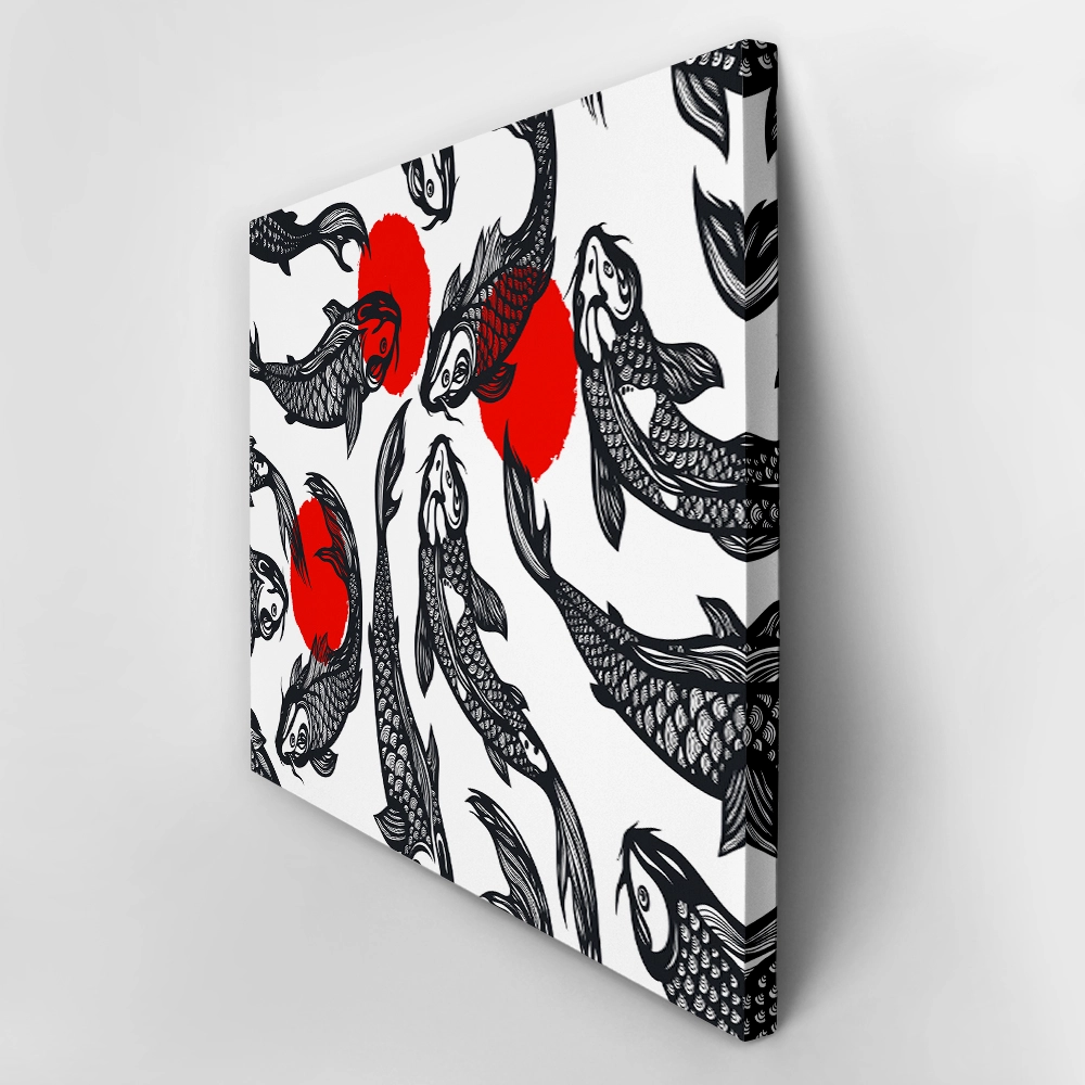 OUTLET Canvas Wall Art KOI FISH 100x65cm