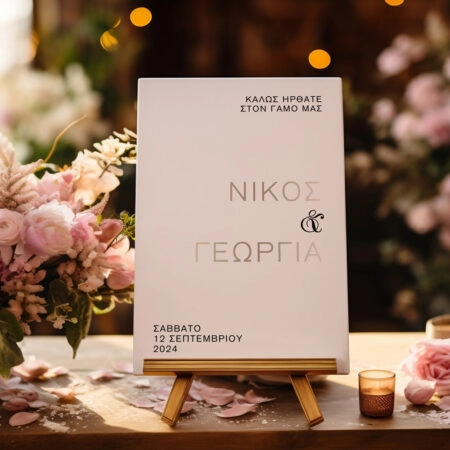 Πινακας σε καμβά WELCOME TO OUR WEDDING 5 - Πίνακες υποδοχής Γάμου