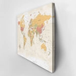 Πινακας σε καμβά GREEN RED ORANGE WORLD MAP